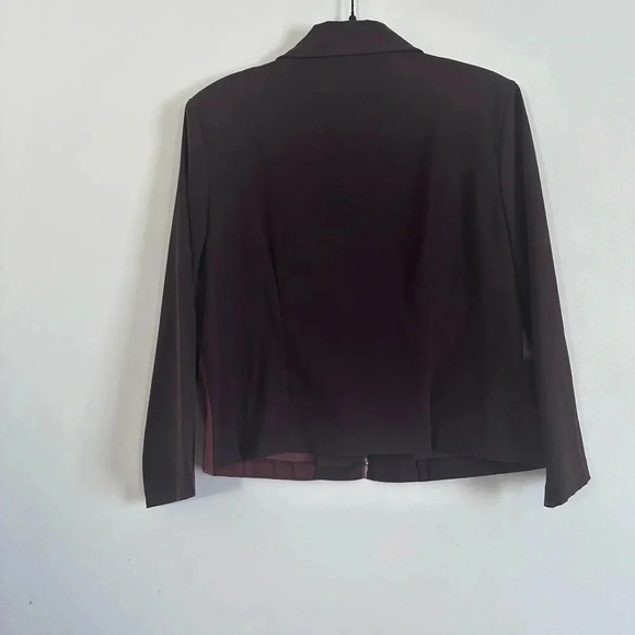 Vintage Colorblock faux suede full zip jacket brown size 8 - Picture 5 of 7